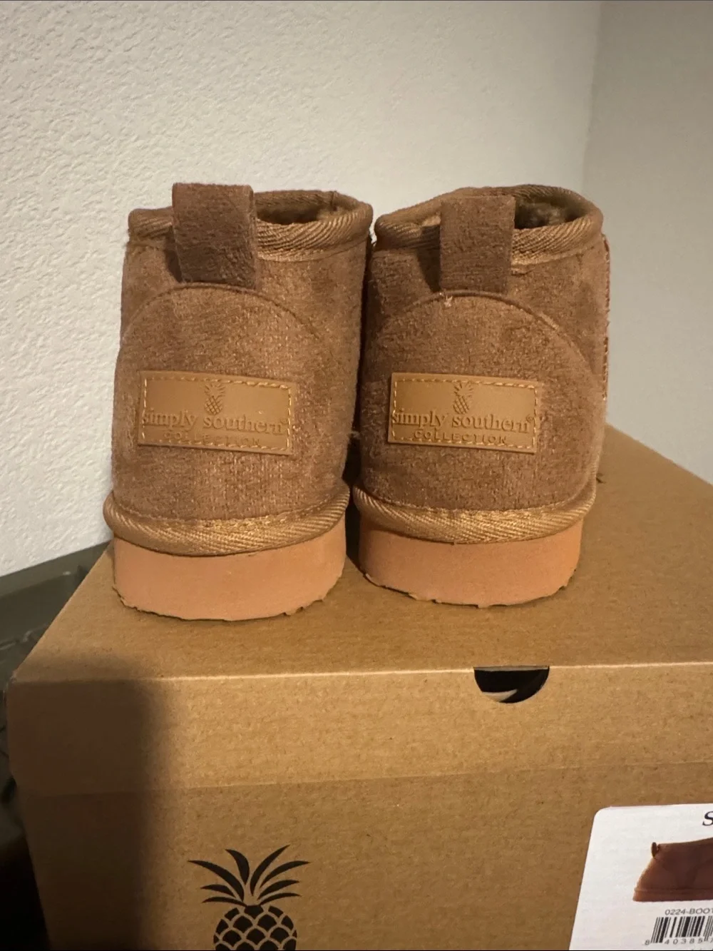 Chestnut Suede Slip-On Short Booties by Simply Southern